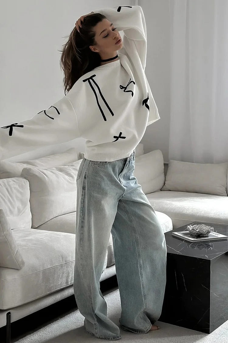 Bowknot Knit Sweater