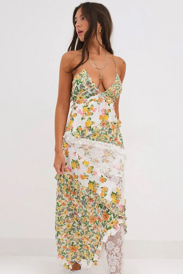 Floral Lace Slip Dress