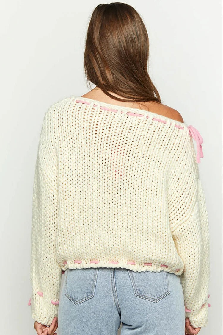 Tie-Up Knit Sweater